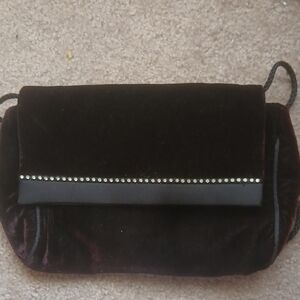 Elegant Black Velvet Clutch
